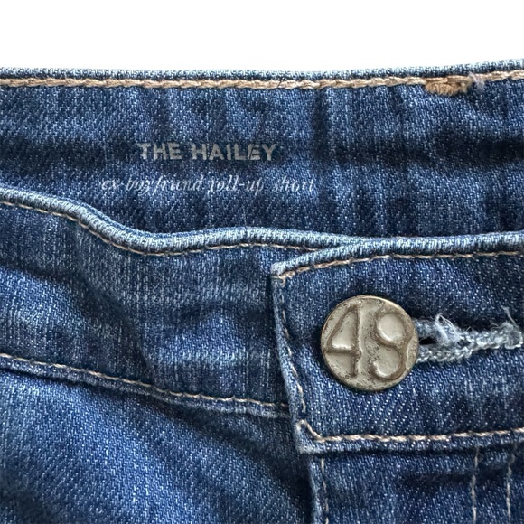 AG Hailey Ex-Boyfriend Roll Up Distressed Denim Shorts 31 - Picture 7 of 11